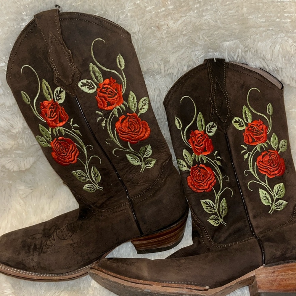 Floral Western Boots from Mexico